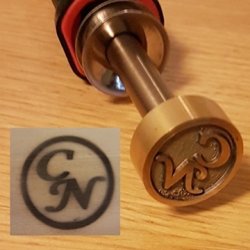 Brndestempel til Trdrejning / Lderarbejde Logostempel i strrelsen 20 - 25 - 30 mm