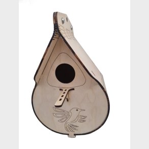 Redekasse Fuglehus Dr�beformet i 3mm krydsfiner