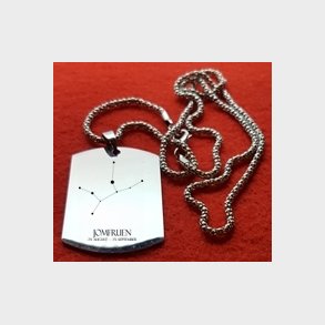 Halskde med forslvet plade stjernetegn