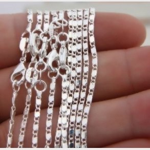 Halsk�de s�lvbelagt  45 - 50cm