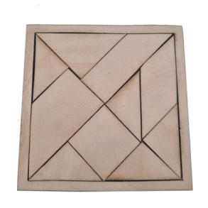 Hjernevrider med 10 brikker, 100 x 100 mm