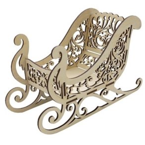 Juilemandens slde laserskret 135 x 92mm