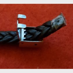 Lderarmbnd langt med plade / Gravering