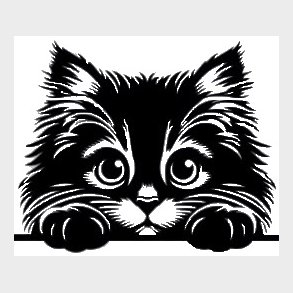  Kattekilling p bordkant Laserskret i sort karton