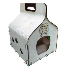 Kattehus transportabelt smmenklappelig i 3mm krydsfiner