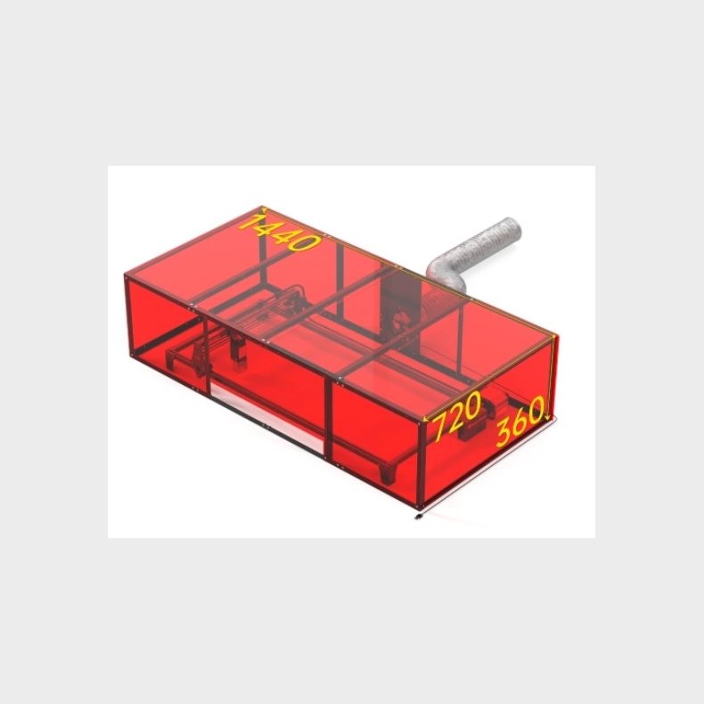 Laserbox med 100mm udsugning