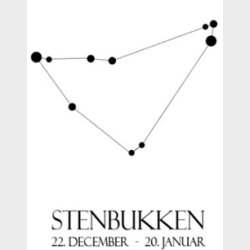 Halskde med forslvet plade stjernetegn