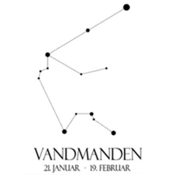 Halskde med forslvet plade stjernetegn