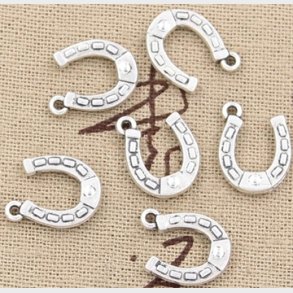 Vedhng slvbelagt til armbnd & hals kder hestesko