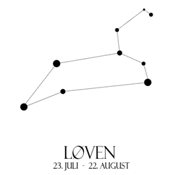 Halskde med forslvet plade stjernetegn