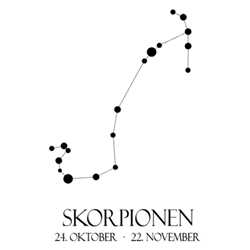 Halskde med forslvet plade stjernetegn