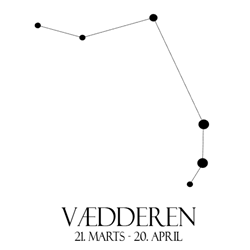 Halskde med forslvet plade stjernetegn