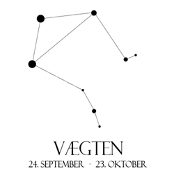 Halskde med forslvet plade stjernetegn
