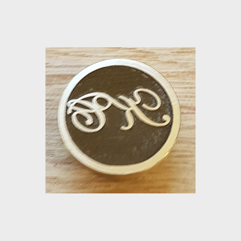 Brndestempel til Trdrejning Logostempel i strrelsen 20 - 25 - 30 mm Br&aelig;ndestempel 30mm 2  bogstaver