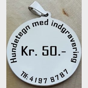 Hundetegn rund blank